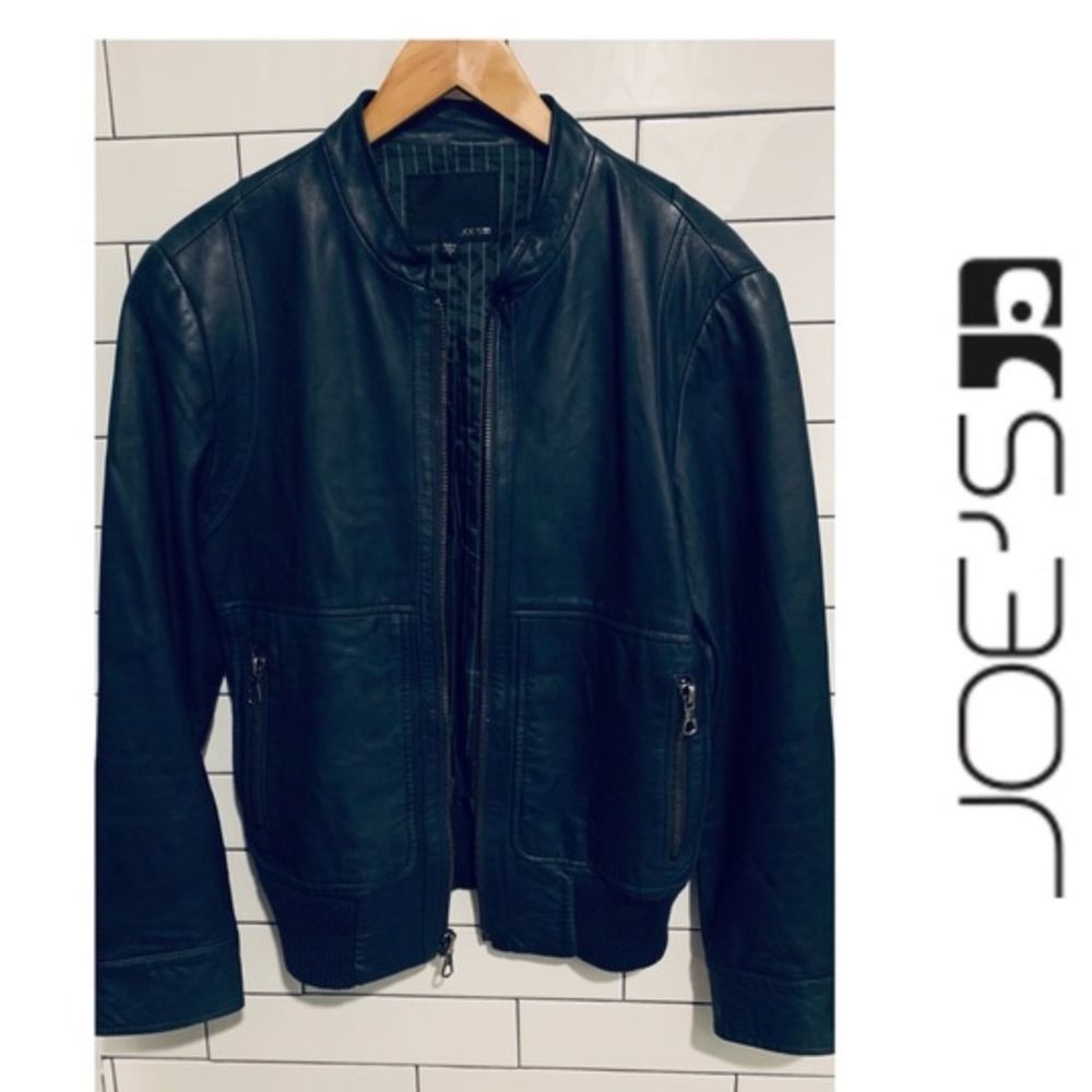 Men’s Joe’s Jeans lambskin leather slim moto Jacket S
